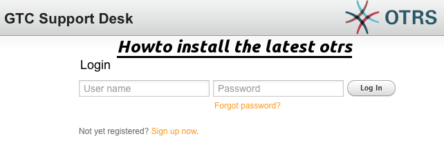 Howto install the latest otrs